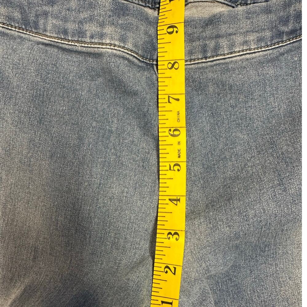 Free People Light Wash Slit Flare Jeans Size 31 - Picture 7 of 8